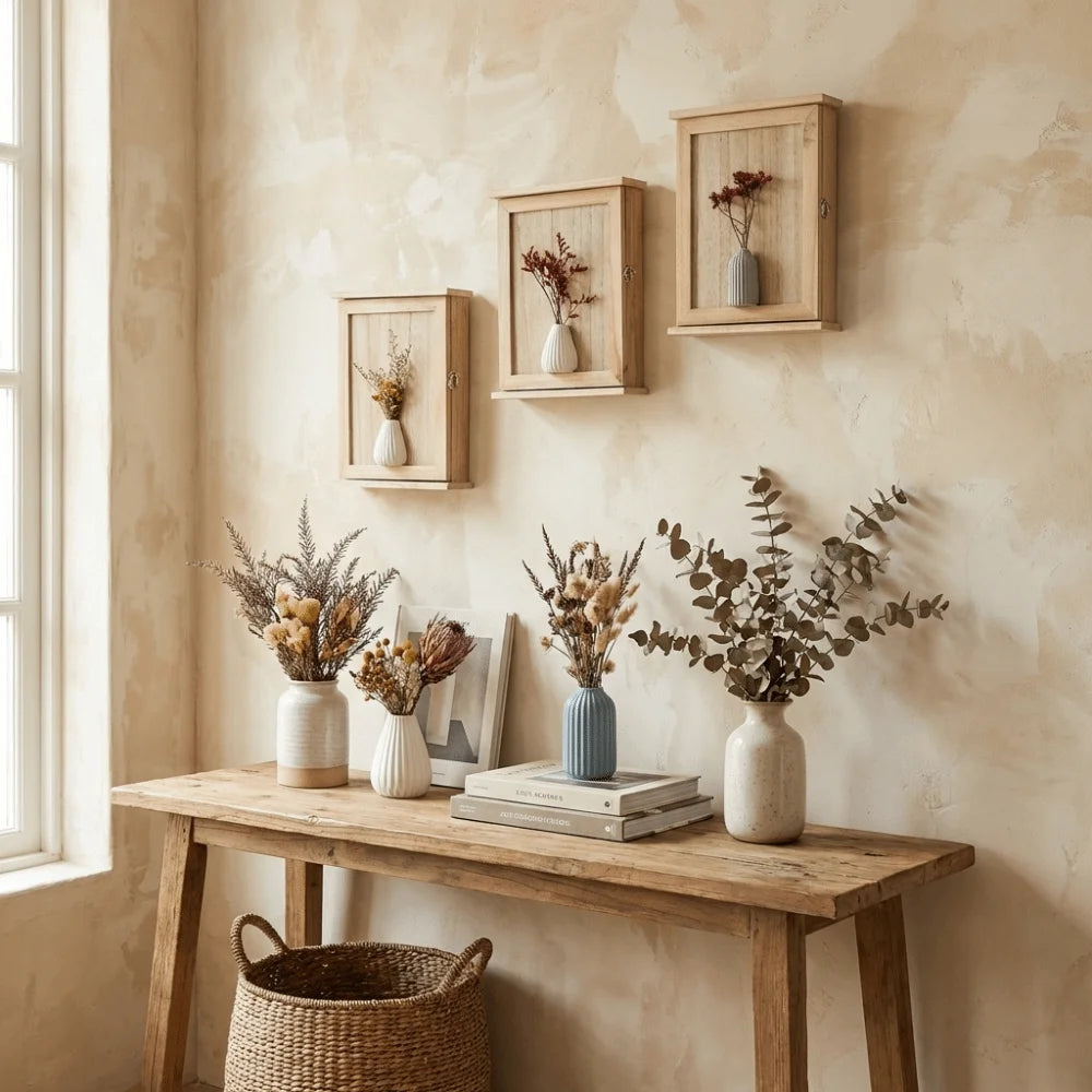 Boîte de rangement murale en bois pour clés, style rustique vintage, pour entrée, armoire décorative carrée, porte-clés, rangement pour poupées
